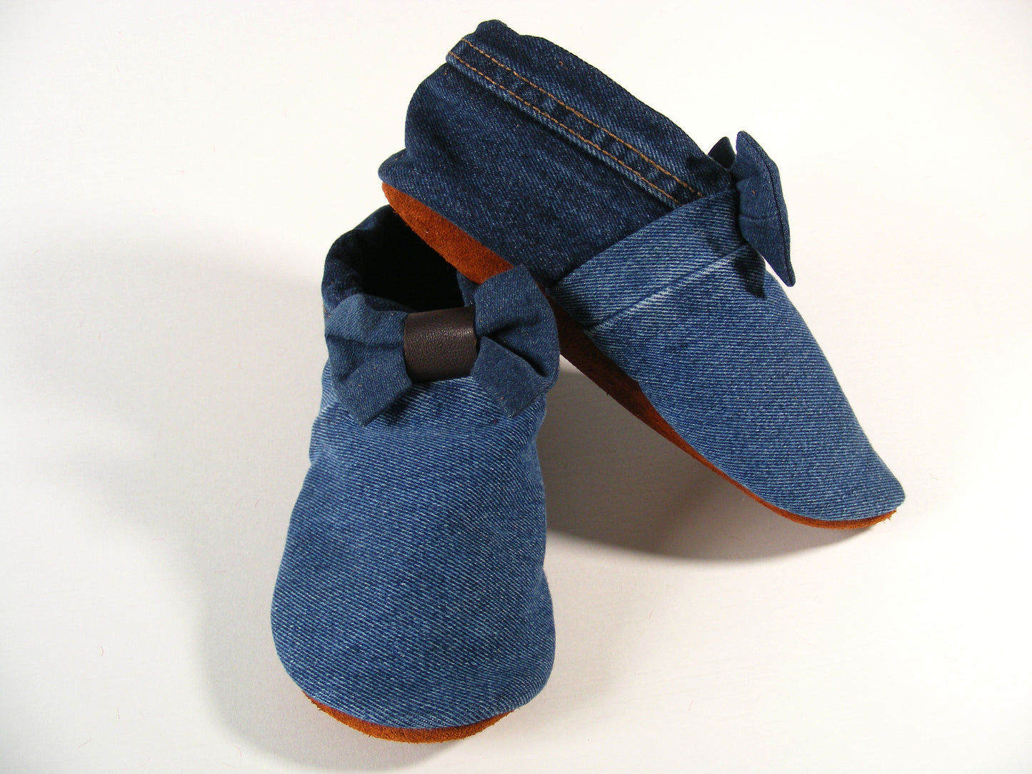 Chaussons femme MOCCA Tilda denim bleu foncé upcyclés