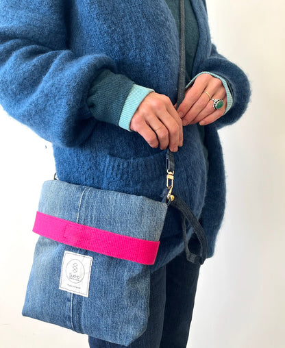 Minimal Crossbody Bag blue pink