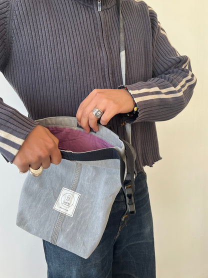 Minimal Crossbody Bag grey black