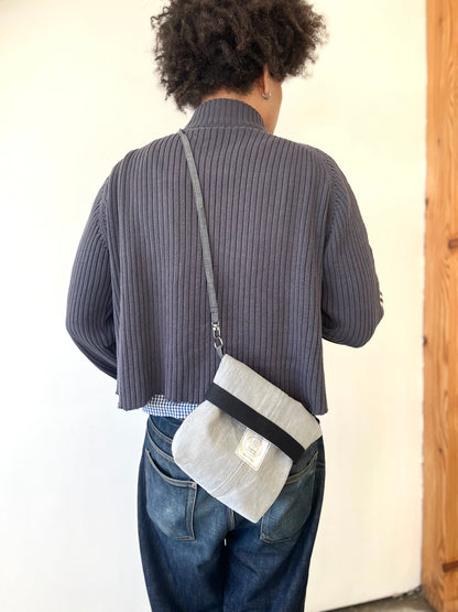 Minimal Crossbody Bag grey black