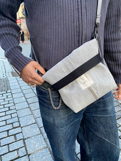 Minimal Crossbody Bag grey black